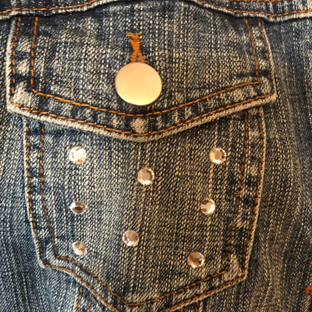 Cache Rhinestone Detail Denim Jean Jacket - Picture 2 of 6